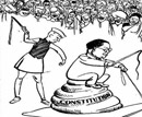 Govt on defensive mode as cartoon from 1949 disrupts the Parliament