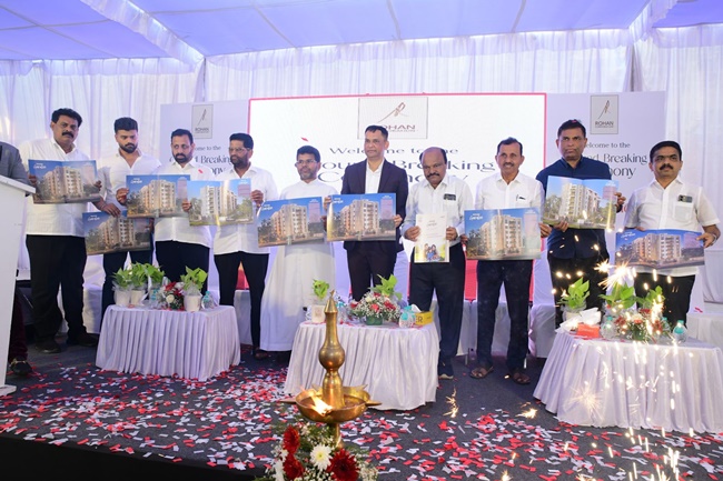 Bhoomi Pooja for Rohan Garden Apartment in Shivabagh