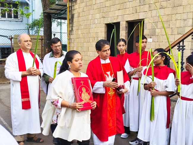Mumbai; ’Palm Sunday’ Celebrations and Festivities held at Holy Family Church, Chakala