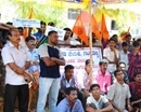 Kundapur: Hindu Jagarana Vedike Stages Massive Protest against Illegal Construction of Mosque at Gan