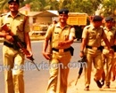 Kundapur: Police Force stage March Fast at Koteshwar as Preliminary for Upcoming Elections