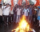 Mangalore: ABVP Protests over Killing of Indian Soldiers on ambush along LoC