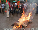 M’lore: DK Dist. BJP Yuva Morcha protests against the Coalgate