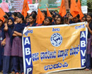 Udupi: ABVP Holds Protest-rally condemning Gang rape in New Delhi