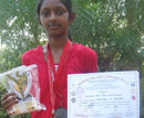 Karkal: Ranjita Poojary, Student of  Belman Bags Gold in Budakan Int’l Karate Championship