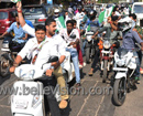 M’lore: District Youth JDS holds 2-Wheeler Rally ahead of Yuvachetana Convention in B’lore on