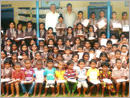 Swami Vidyavallaba donates books to students of Kutyar