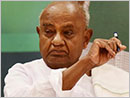 H D Deve Gowda files nomination for RS polls from Karnataka