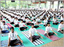 International Yoga Day observed at Sri Kshetra Dharmasthala