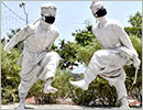 Mangaluru: Sculptures at Mandd Sobhann in Shaktinagar creates Covid-19 awareness