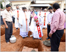 Udupi: Bishop Dr Gerald lays foundation to Build new Presbytery at Pamboor Parish