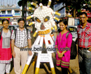 Sand Sculpture on Evils of Smoking on Anti-Tobacco Day