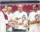 Krishnaraya, Harry, Babi presented Konkani Academy awards in Karkala