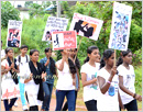 Udupi: Jnanaganga PU College students create mass awareness on women atrocities