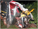 Karkal: Express bus collides with auto rickshaw; woman dies, toddler critical