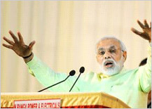 Modi addresses his first election rally in UP, stays away from Hindutva