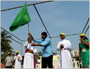 Udupi: SP Annamalai flags-off Students Rights Rally during Karnataka Regional YCS/YSM Convention