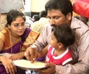 Kolluru:  Over 3,000 Children initiated to learning on Vijayadashami Day