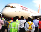 Air India’s Boeing 787 Dreamliner touches down at Delhi’s IGI airport