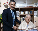 Udupi: Director of MIT Manipal Felicitates Commodore Jerome Castelino on ‘Vijay Diwas’