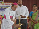 Udupi: Bishop Gerald Isaac Lobo inaugurates Sugamya Mahila Souharda Sahakari Sangha (R)